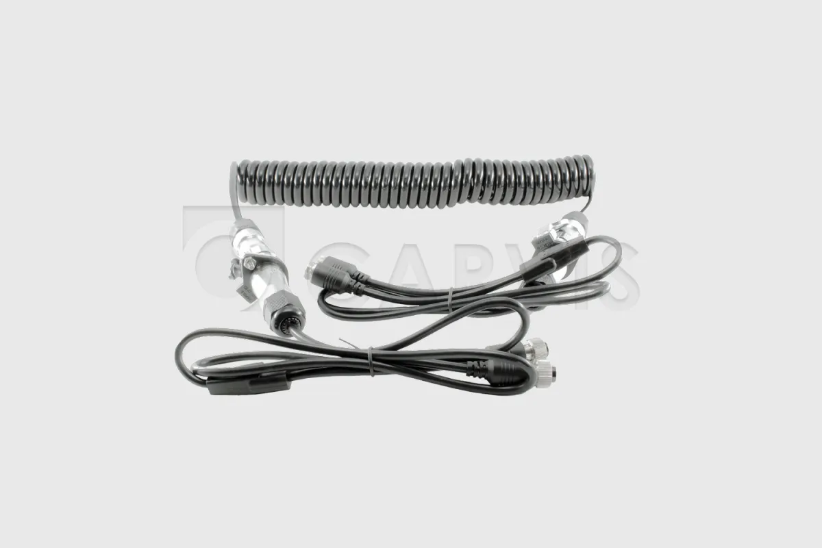Кабель 2×4-pin (мама) — 2×4-pin (папа) спиральный, 6 метров